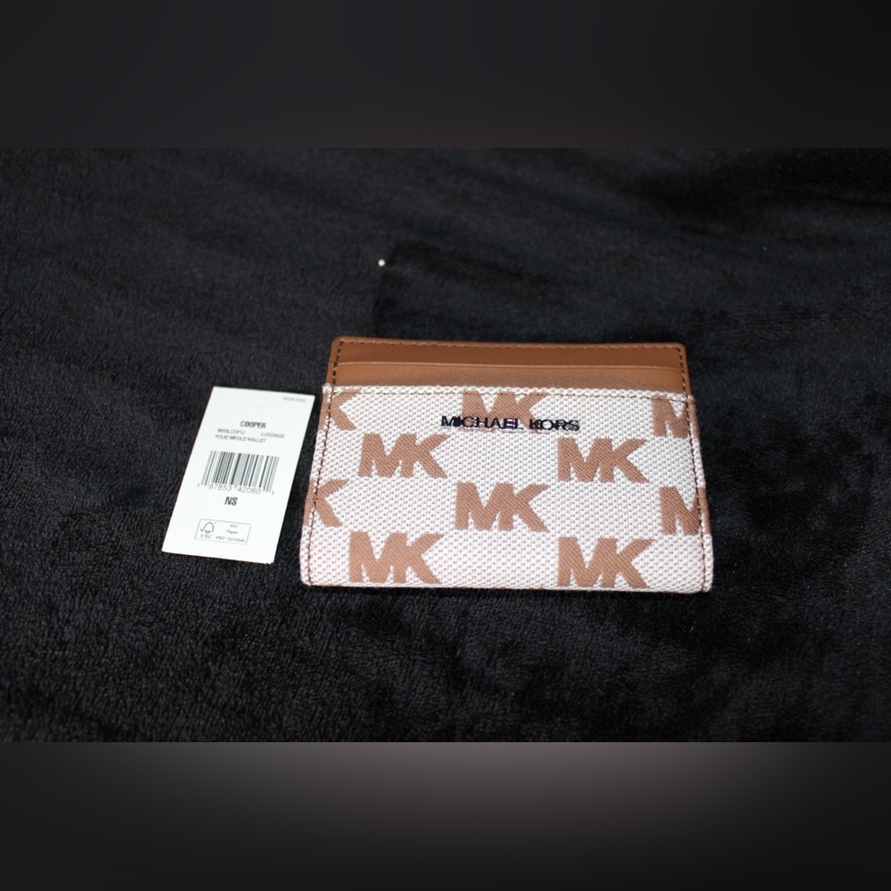 Michael Kors Cooper Logo Jacquard Bi-Fold Wallet